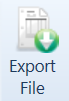 The Export group on the OneLaw Accounts ribbon, showing the Export File button.